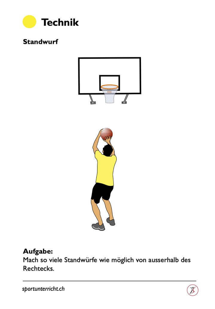 Basketball Standwurf
