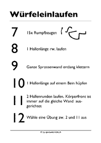 Würfeleinlaufen
