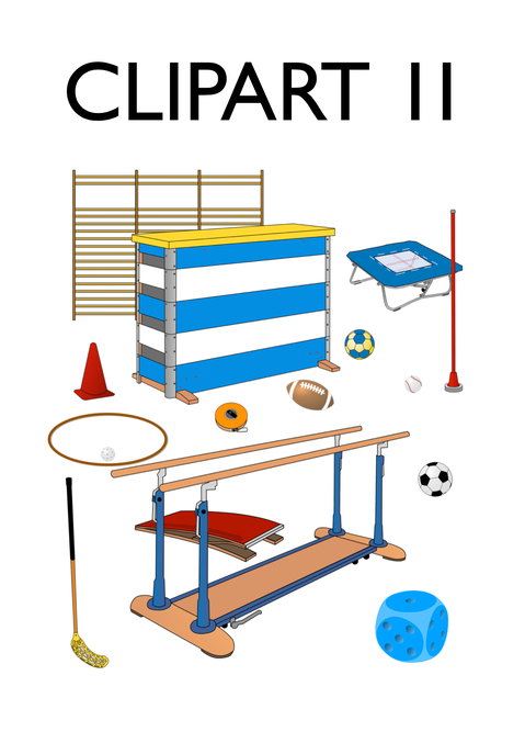 Sport Clipart 2: Geräte, Sportutensilien