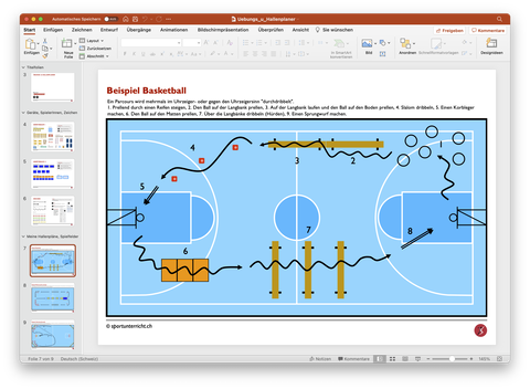 Hallenplaner: Beispiel Basketball