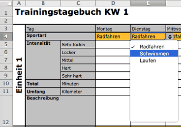 Trainingstagebuch